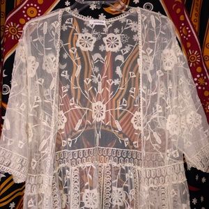 Cream Lace Full Length Cover